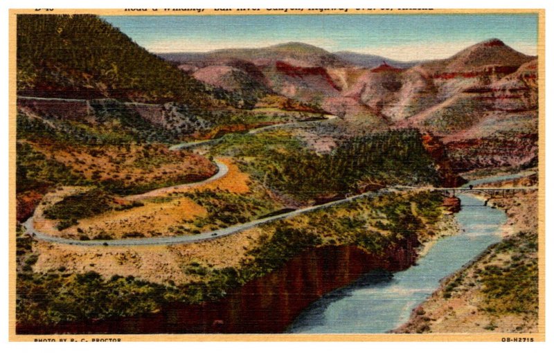 Arizona  Road at Winding , Salt River Canyon