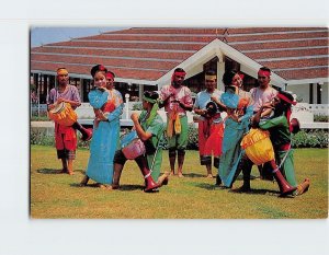 Postcard Drum Dance Thai Folk Dance