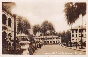 CRISTOBAL CANAL ZONE~ROOSWELL AVENUE REAL PHOTO POSTCARD