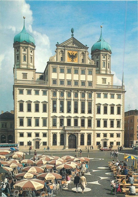 Postcard Germany Rathaus Augsburg