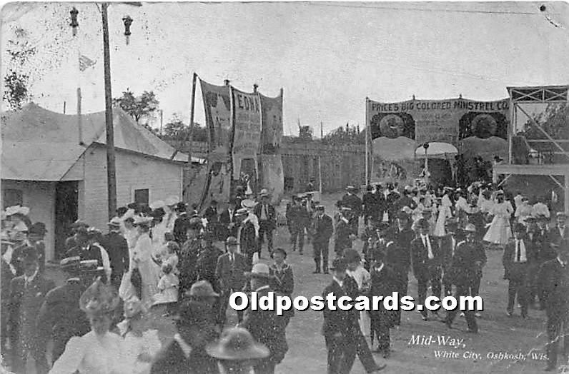 Mid Way, White City Oshkosh, Wisconsin, WI, USA 1907 