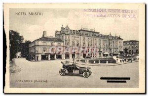 Postcard Old Hotel Bristol Salsburg Austria Automotive