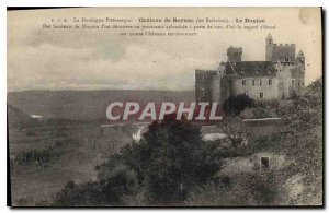 Old Postcard The Dordogne Picturesque Chateau de Beynac in Sarlat Le Donjon