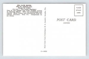 Daytona Beach Florida Sea Gate Motel Postcard