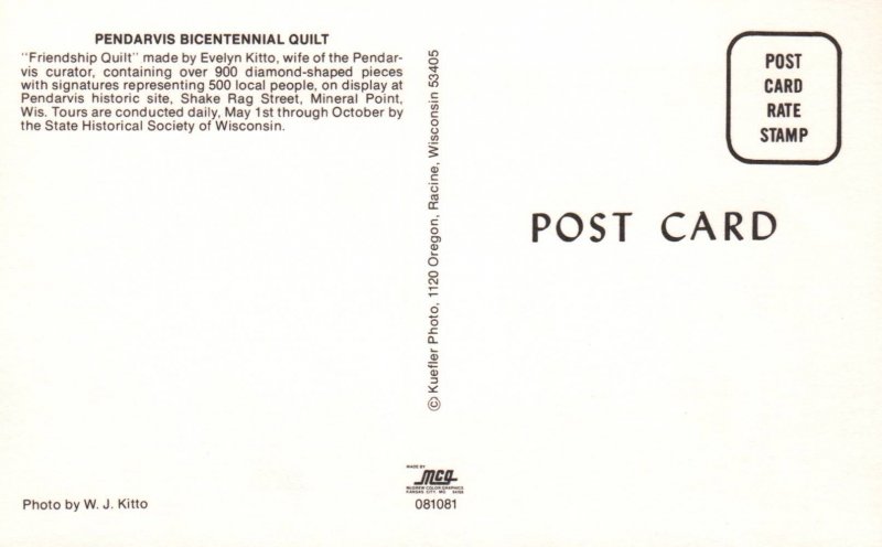 Pendarvis Bicentennial Quilt