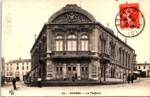 France Roanne Le Theatre Vintage Postcard C017