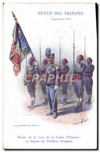 Old Postcard Army Review Longchamps 1913 Troops Return of Lehion d & # 39honneur
