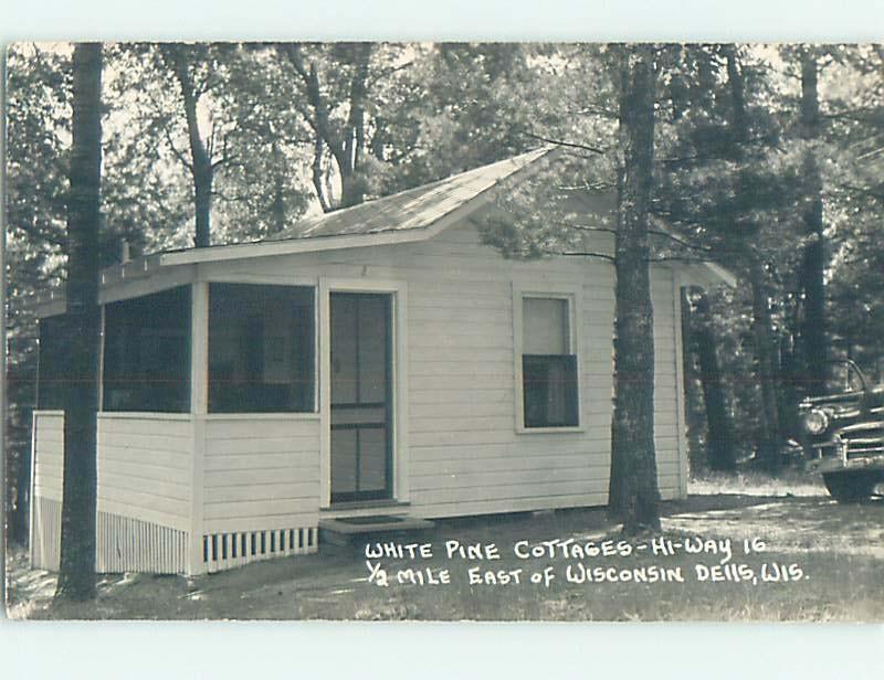 Old Rppc Highway 16 White Pine Cottages Wisconsin Dells Wi Hm4068