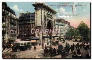 Old Postcard The Bouleverd Paris and St Denis