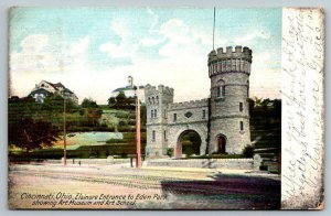 1906  Cincinnati Ohio   Eden Park  Entrance  Postcard