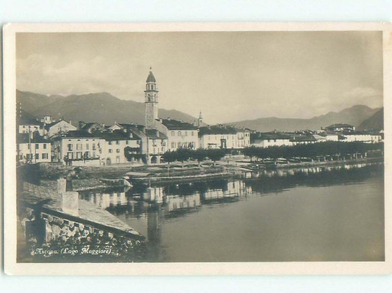 old rppc NICE VIEW Ascona In Locarno - Ticino Switzerland i2093