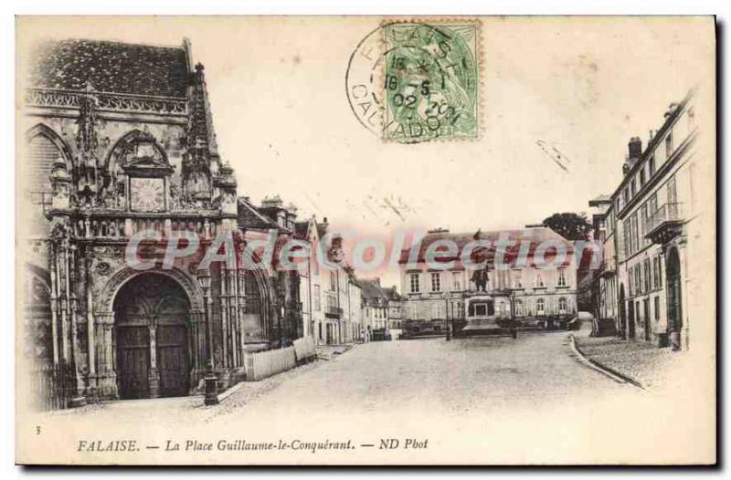 Old Postcard Falaise William the Conqueror up the