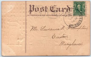 1907 Philadelphia PA Elks Convention Court Honor Kingsessing Station Cancel A169