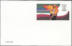 US Postcard mint - Olympics 1984, Running the Torch