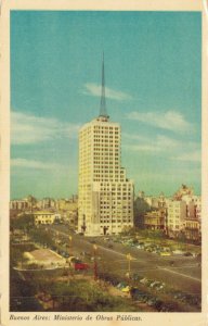 Argentina Buenos Aires Ministerio de Obras Publicas Vintage Postcard 07.82