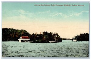 1915 Among The Islands Lake Rosseau Muskoka Lakes Canada Antique Postcard