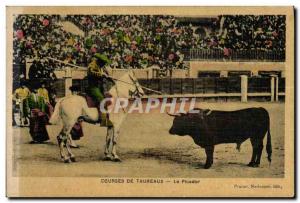 Old Postcard Bullfight Bullfight The picador (TOILEE map)