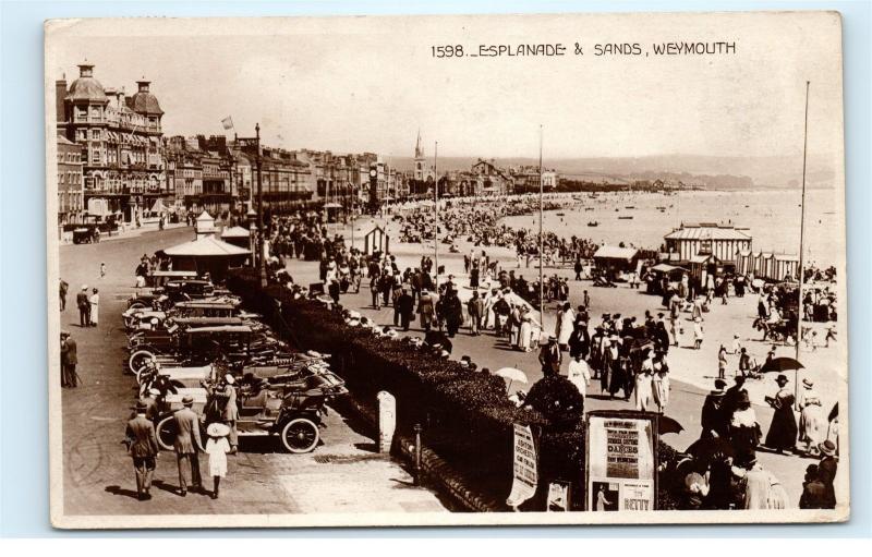 *Esplanade Sands Beach Weymouth Dorset England Vintage Photo Postcard C86