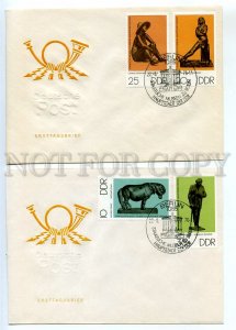 440662 EAST GERMANY GDR 1976 year set of FDC museum painting