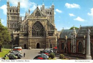 BR92425 west front exeter cathedral devon car voiture   uk