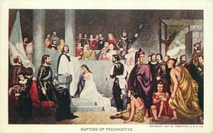 Baptism Pocahontas Exposition 1907 Jamestown Virginia Postcard 7029