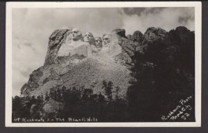 South Dakota MT Rushmore in the Black Hills EKC stamp box RPPC