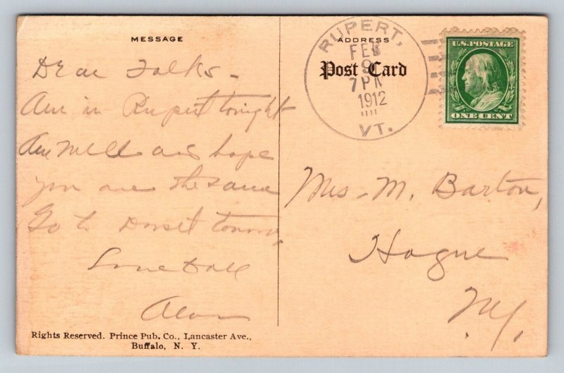 1912  Rupert  Vermont   Sowing in the Springtime   Postcard