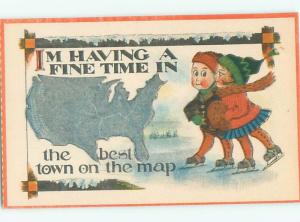 Very Old Foreign Postcard BEAUTIFUL FLOWERS SCENE AA5034