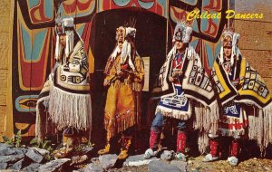 CHILKAT BLANKET DANCERS Port Chilkoot Native American Indians Vintage Postcard