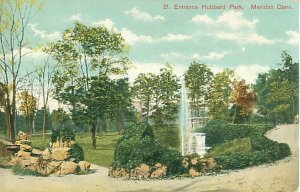 Meridan, CT Hubbard Park Entrance 1907 Postcard