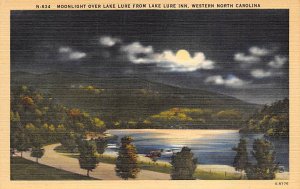 Moonlight over Lake Lure from Lake Lure Inn Western North Carolina, North Car...