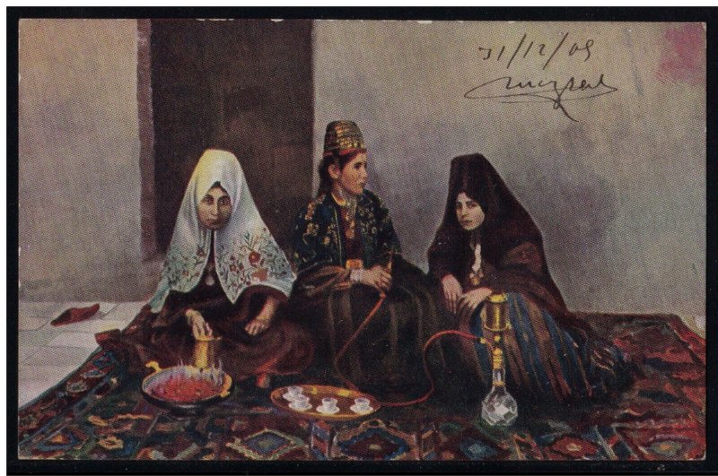 Bethlehem 1909 Woman Postcard 1909 Palestine - Made in Germeny Series 1712.3