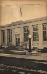 South Norwalk Connecticut CT Post Office 1940s Postcard