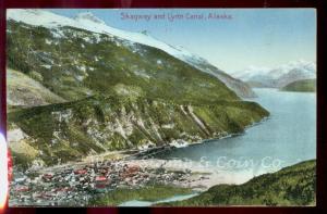1930's Postcard Skagway AK and Lynn Canal Alaska   B1231