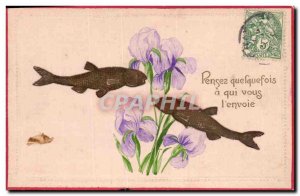Old Postcard Fantasy Easter April 1st Flowers