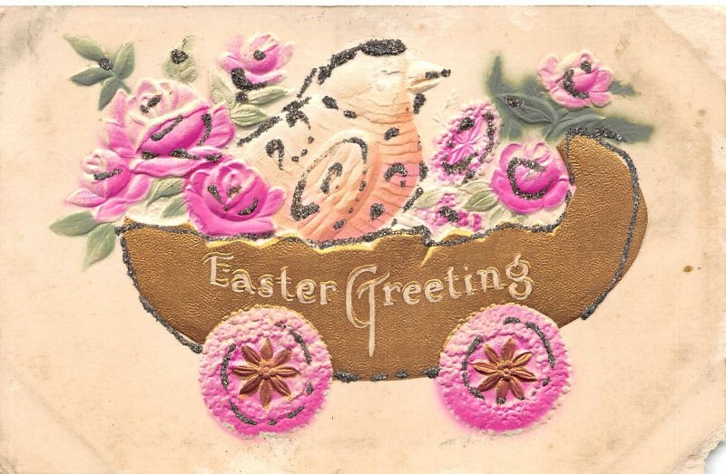 uk40916 easter greetings uk embossed novelty humanised