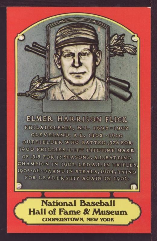 Elmer Harrison Flick Baseball Hall Fame Post Card 3273