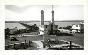 RPPC Postcard Bridge/ Ponte Internacional Brasil - Argentina Latin America