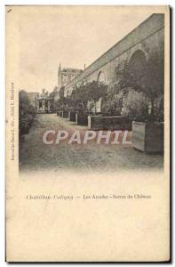 Old Postcard Chatillon Coligny Les Arcades Serres Du Chateau