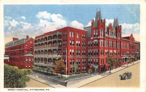 Pittsburgh Pennsylvania 1930s Postcard Mercy Hospital 