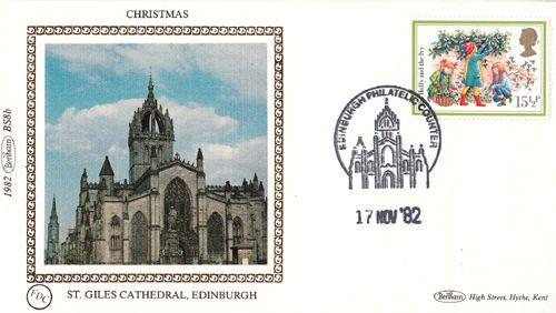 St Giles Cathedral Stamp Benham Xmas First Day Cover