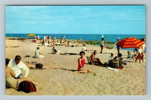 Cape Cod, MA-Massachusetts, Dennisport Town Beach, Vintage Chrome c1960 Postcard