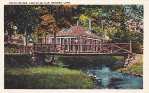 Rustic Bridge in Brookside Park - Meriden CT, Connecticut - WB