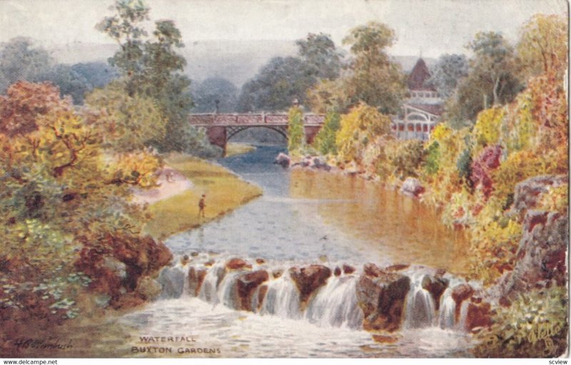 Waterfall, BUXTON garden, 1914; TUCK 7868