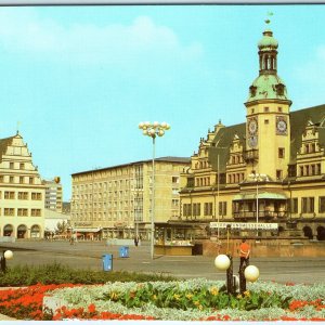 c1970s Leipzig, Germany Market Square Old Town Hall Garden Chrome 4x6 PC DDR M25