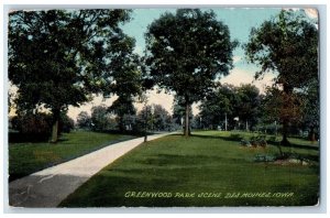 Des Moines Iowa Postcard Greenwood Park Scene Exterior View 1910 Vintage Antique