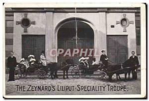 Postcard The Old Zeynards Liliput Specialiy Troupe Pony