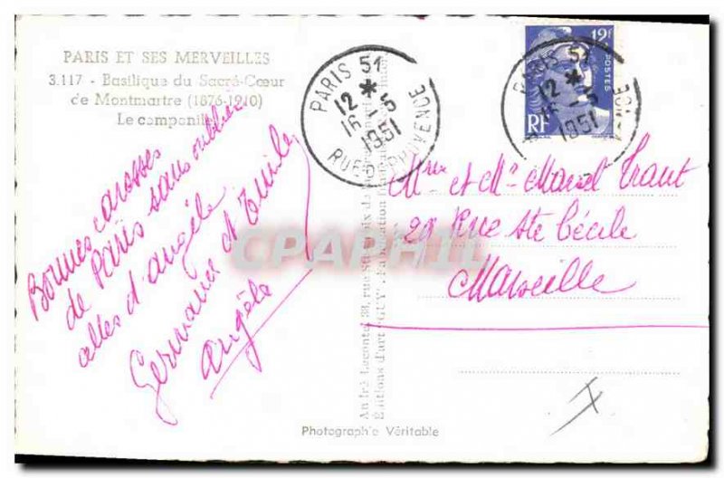 Postcard Old Paris Basilique du Sacre Coeur