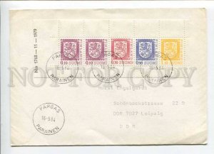 421247 FINLAND to EAST GERMANY GDR 1984 year  old COVER w/ souvenir sheet