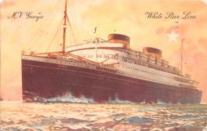 MV Georgic, White Star Line Ship 1932 small crease left top corner